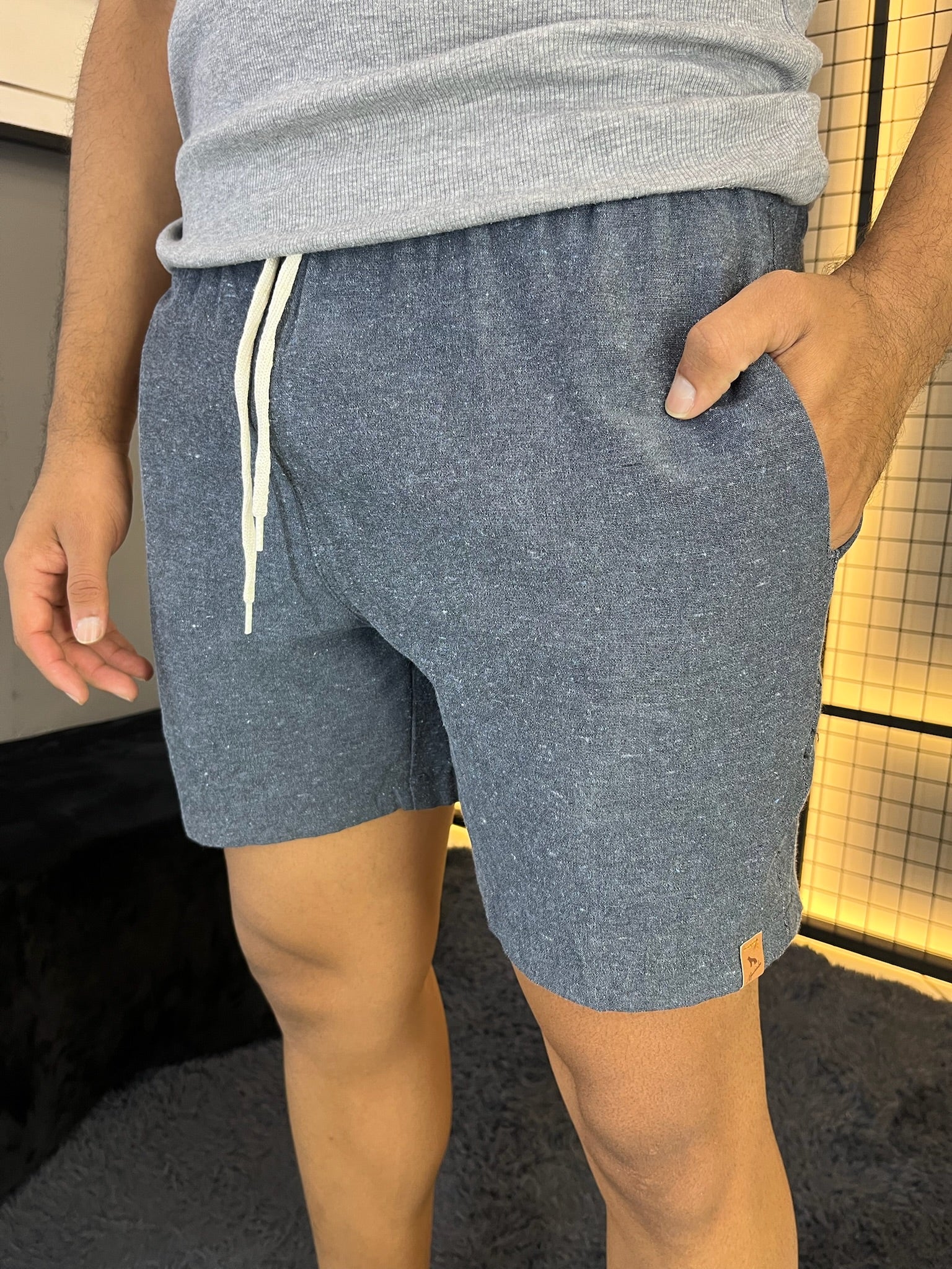 Short Linho Chumbo