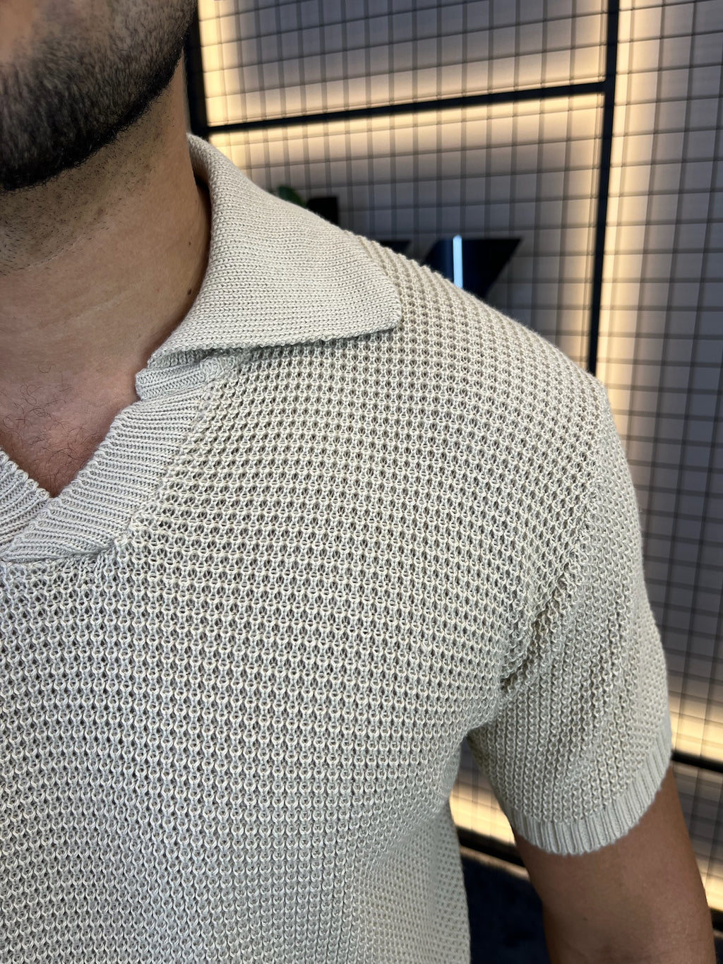 Camisa Polo Tricô - Bege
