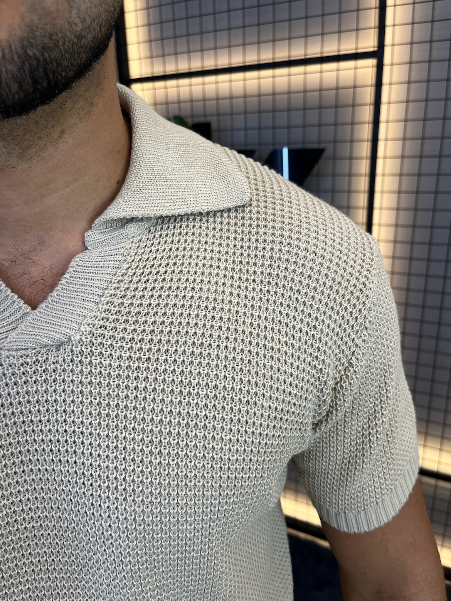 Camisa Polo Tricô - Bege