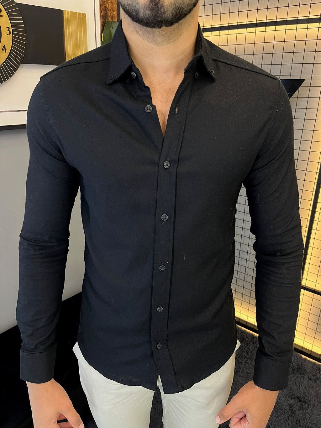 Camisa Linho Lisboa Manga Longa