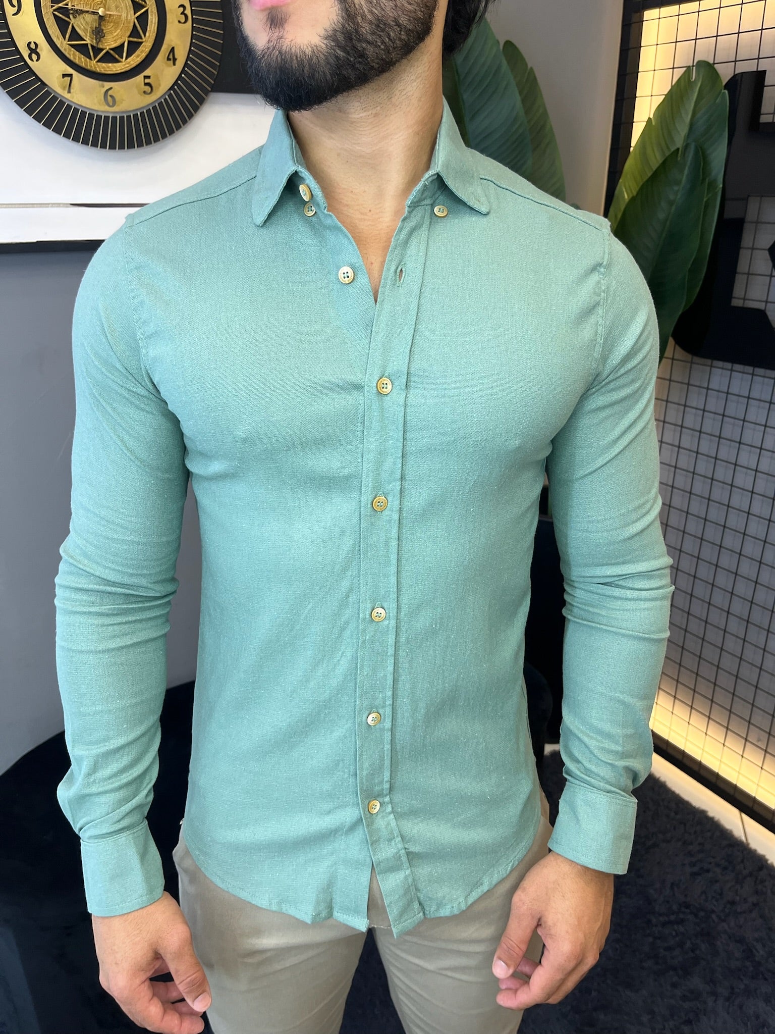 Camisa Linho Lisboa Manga Longa