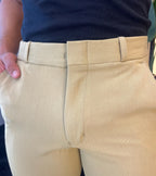 Calça Alfaiataria Corte Reto Roma - Caqui