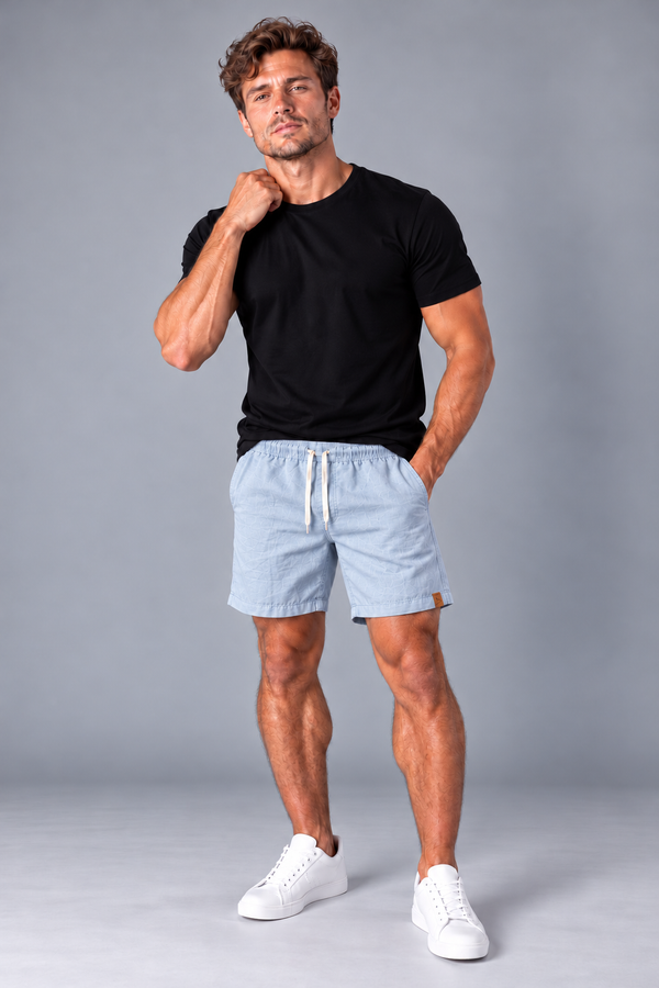 Short Linho - Azul Claro
