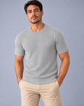 Camiseta LS Texturizada Vertical - Cinza