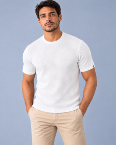 Camiseta Texturizada Tijolinho - Branca