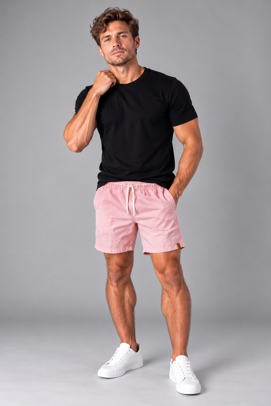 Short Linho - Rosa Bebê