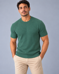 Camiseta LS Texturizada Vertical - Verde Musgo