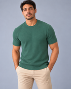 Camiseta LS Texturizada Vertical - Verde Musgo