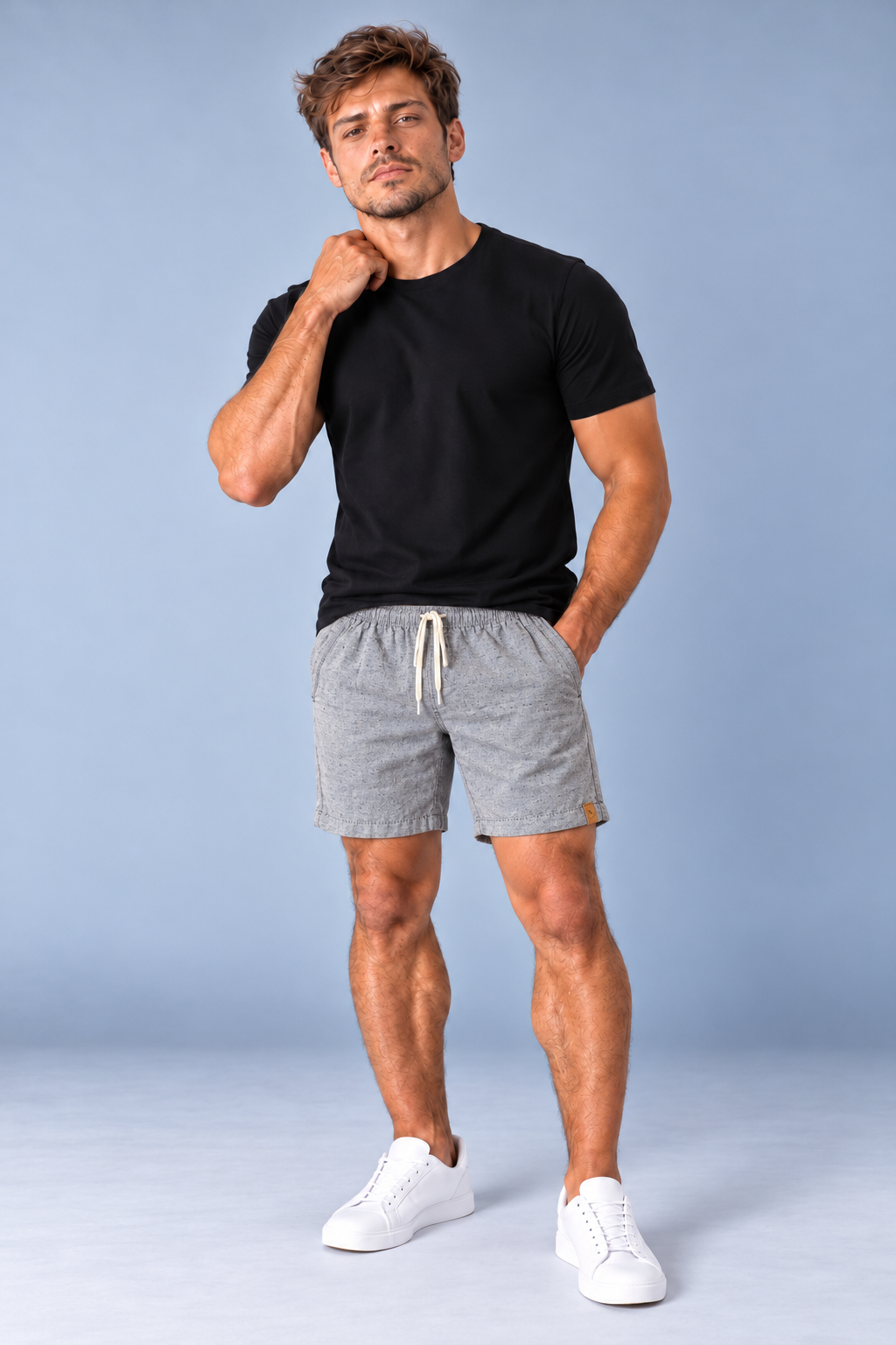 Short Linho - Cinza Escuro