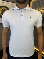 Gola Polo Malha com Punho - Branca