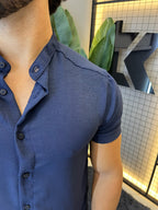Camisa Gola Padre Dubai - Azul Marinho