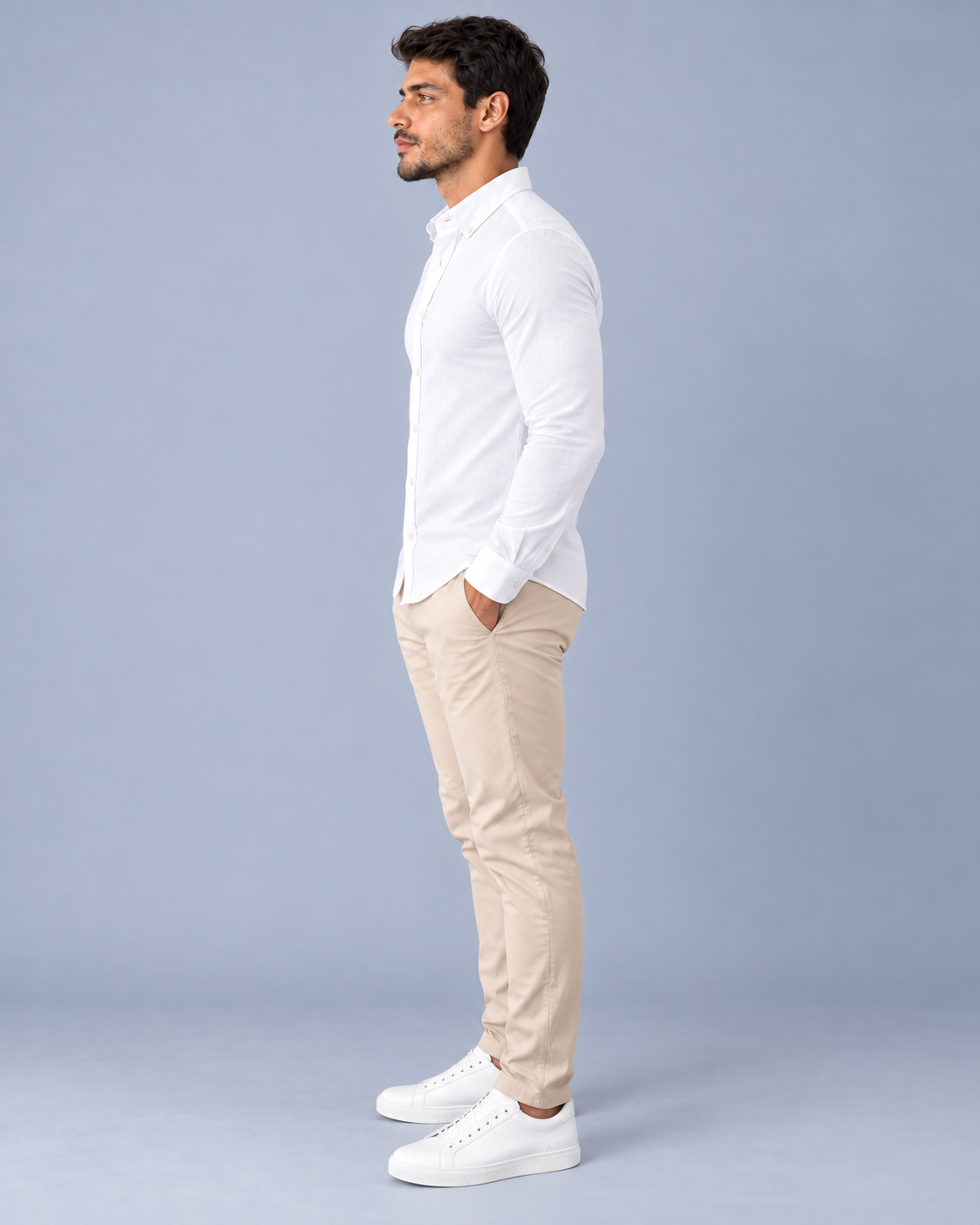 Camisa Linho Lisboa Manga Longa - Branca