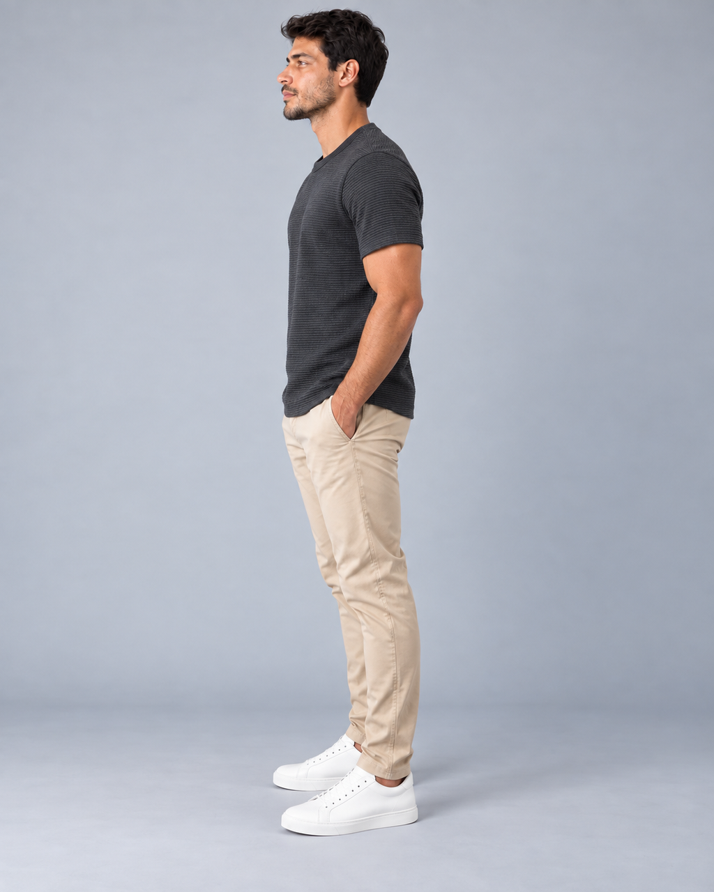 Camiseta LS Texturizada Básica - Preta