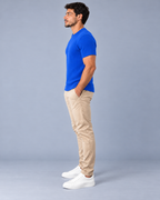 Camiseta LS Texturizada Vertical - Azul Royal