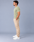 Camiseta LS Texturizada Vertical - Verde Cana