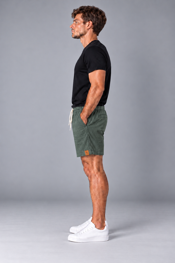 Short Linho - Verde Escuro