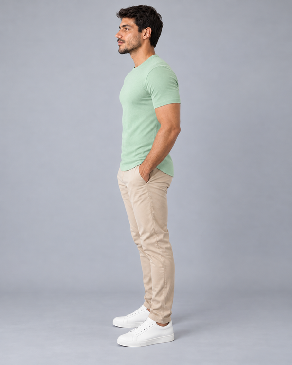 T-shirt Ribana Básica - Verde Claro