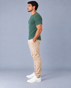 Camiseta LS Texturizada Vertical - Verde Musgo