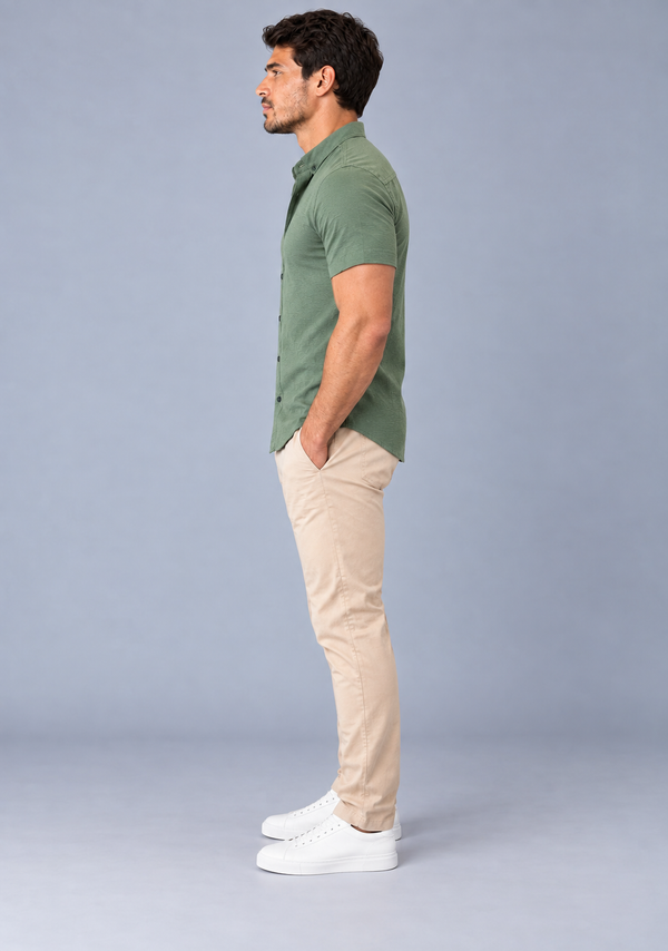 Camisa Gola Padre Dubai - Verde Militar