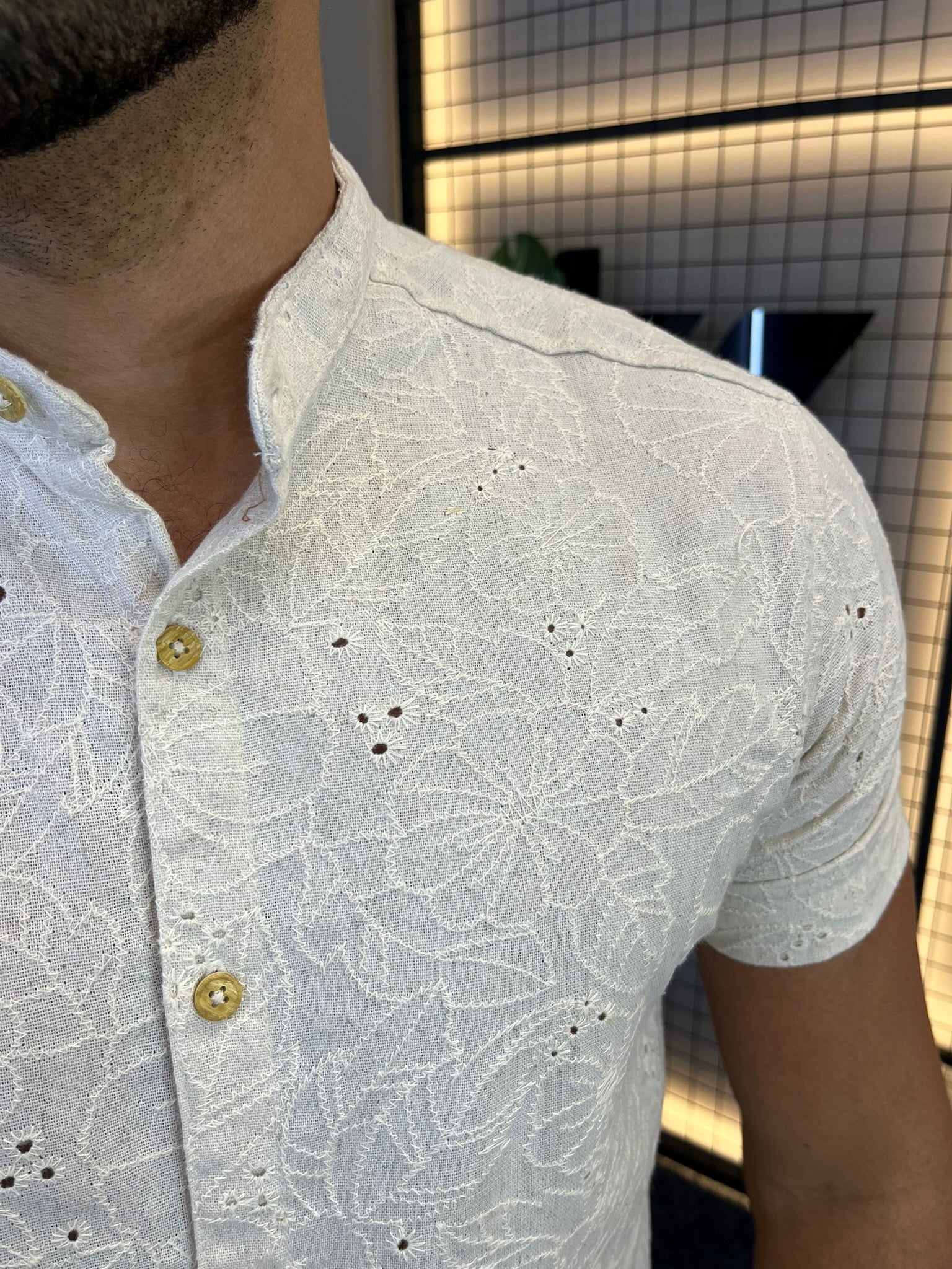 Camisa Gola Padre Bordada