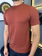 Camiseta Texturizada Tijolinho - Marrom