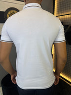 Gola Polo Malha com Punho - Branca