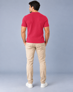 Camiseta LS Texturizada Vertical - Vermelha