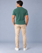 Camiseta LS Texturizada Vertical - Verde Musgo