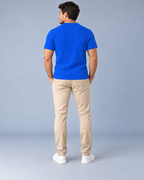 Camiseta LS Texturizada Vertical - Azul Royal