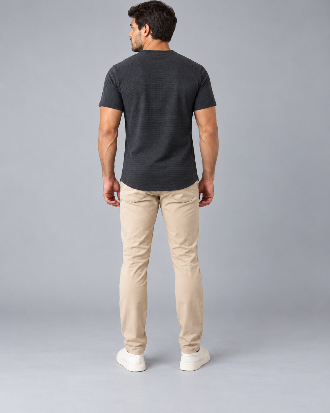 Camiseta LS Texturizada Básica - Preta
