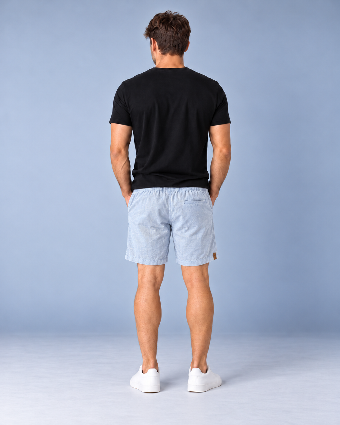 Short Linho - Azul Bebê