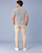 Camiseta LS Texturizada Vertical - Cinza