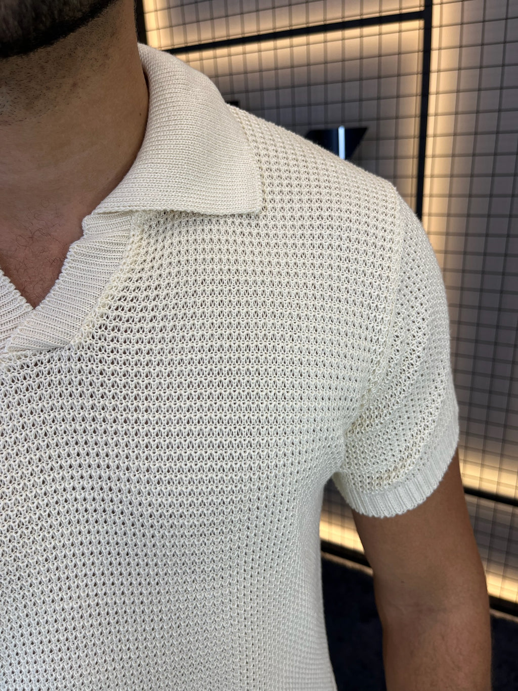 Camisa Polo Tricô - Champanhe