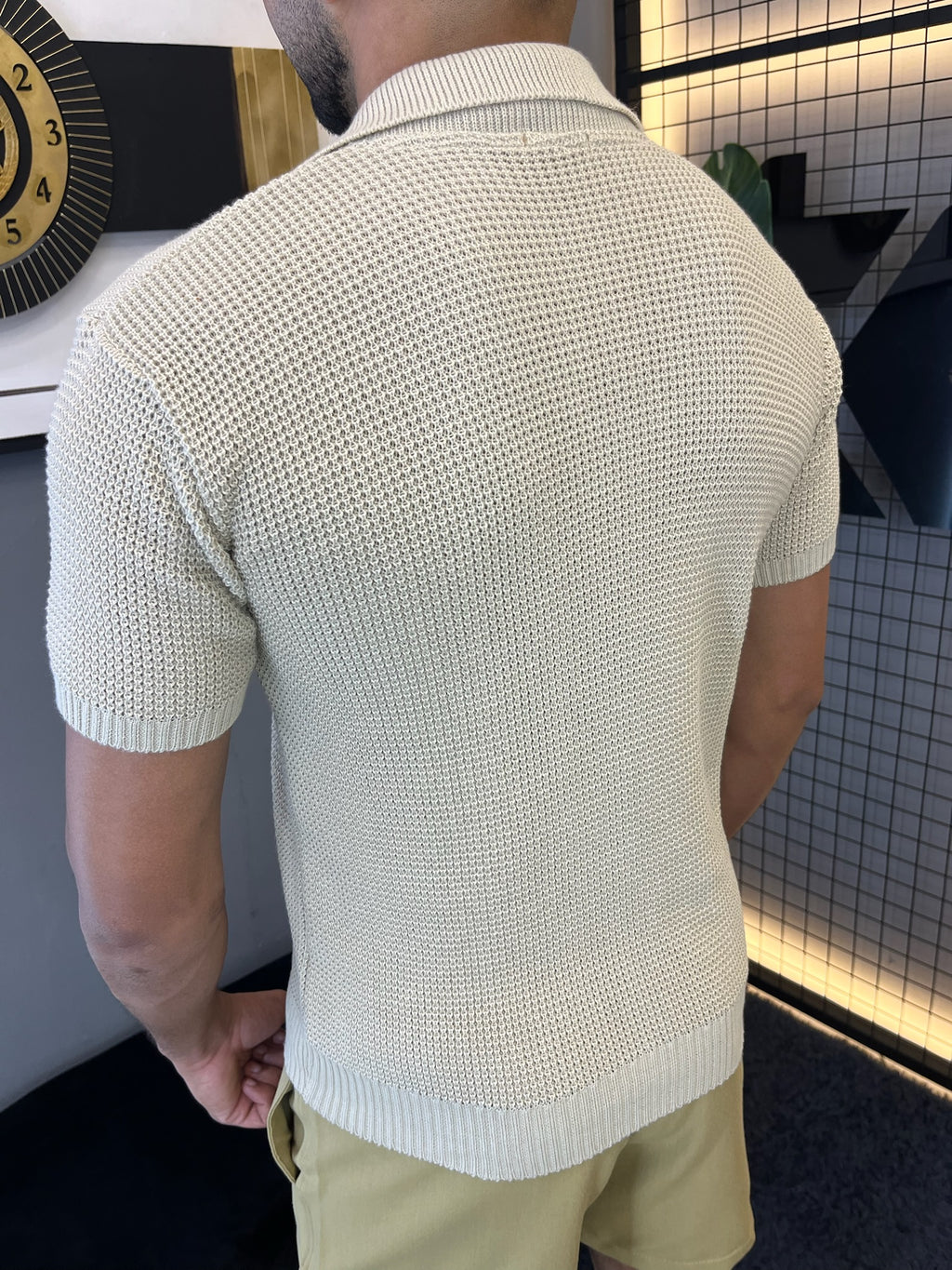 Camisa Polo Tricô - Bege