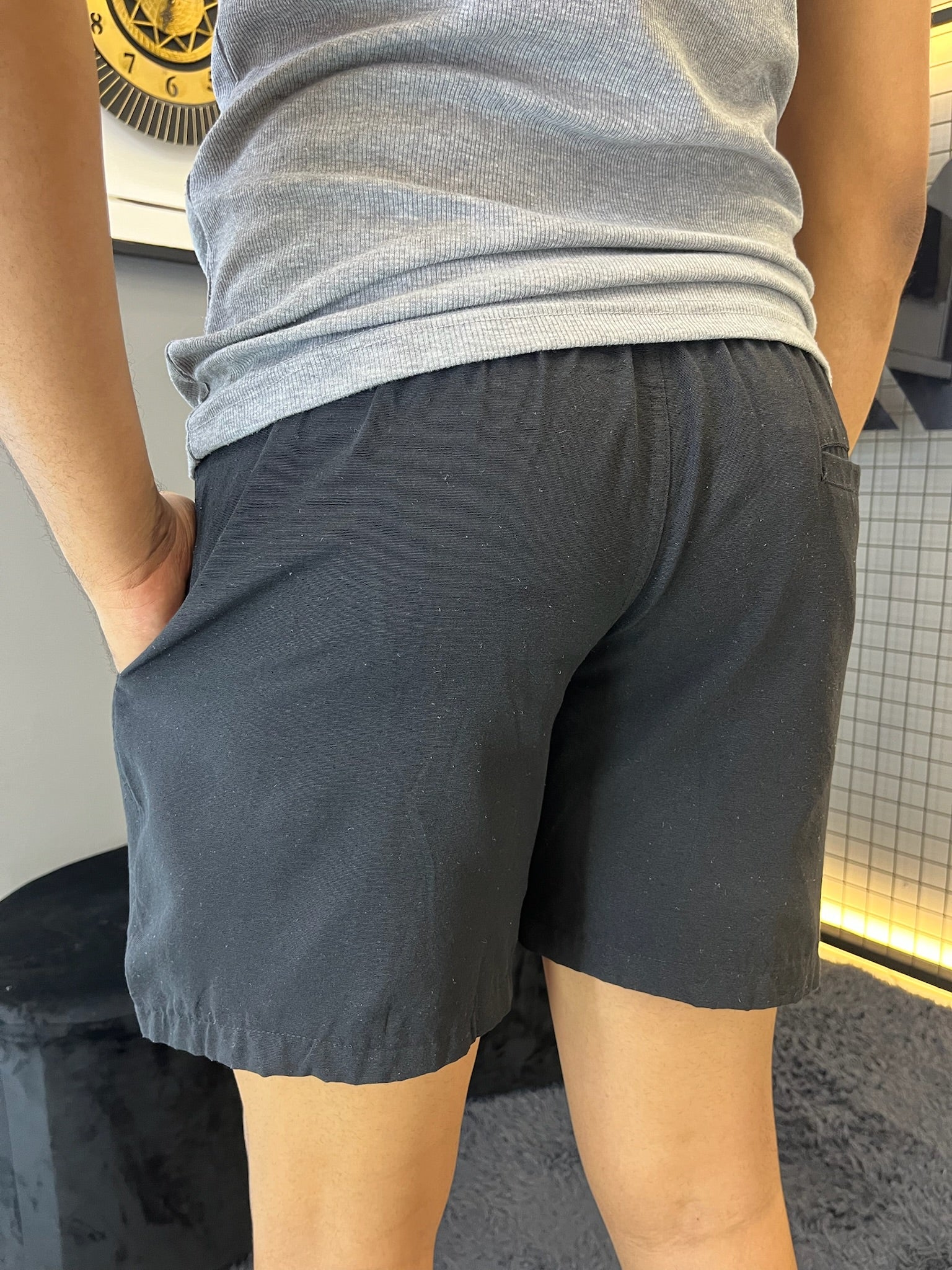 Short Linho Preto