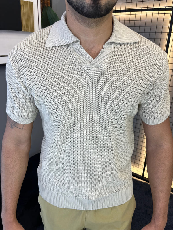 Camisa Polo Tricô - Bege