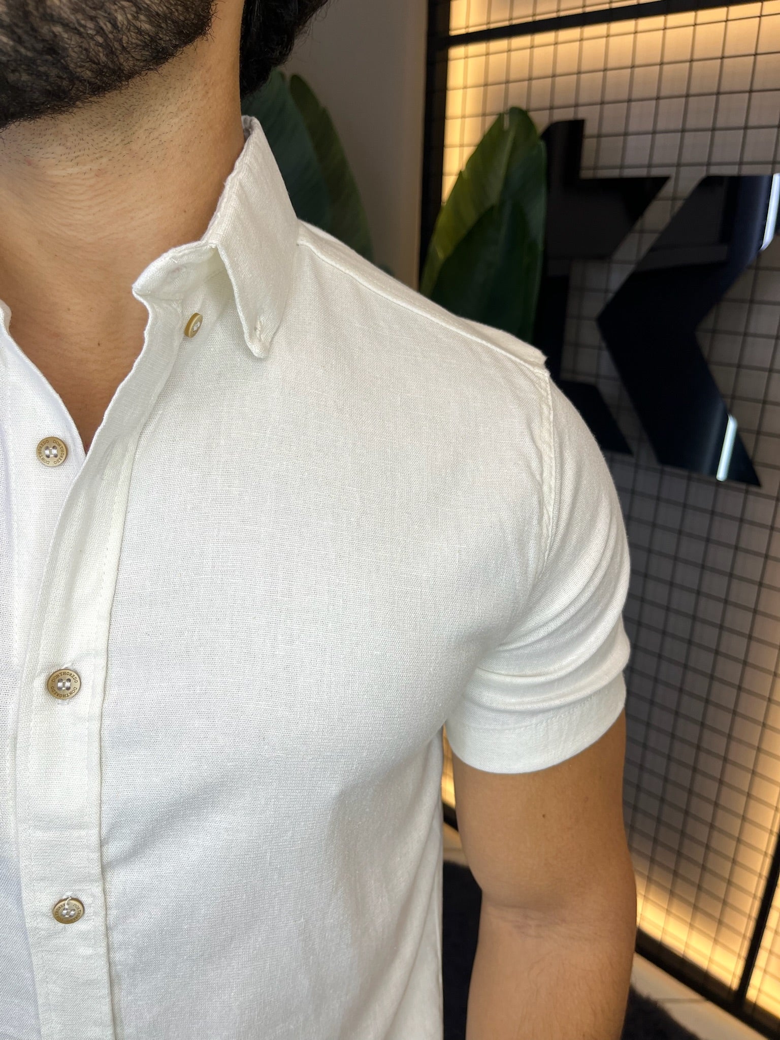Camisa Linho Lisboa Manga Curta