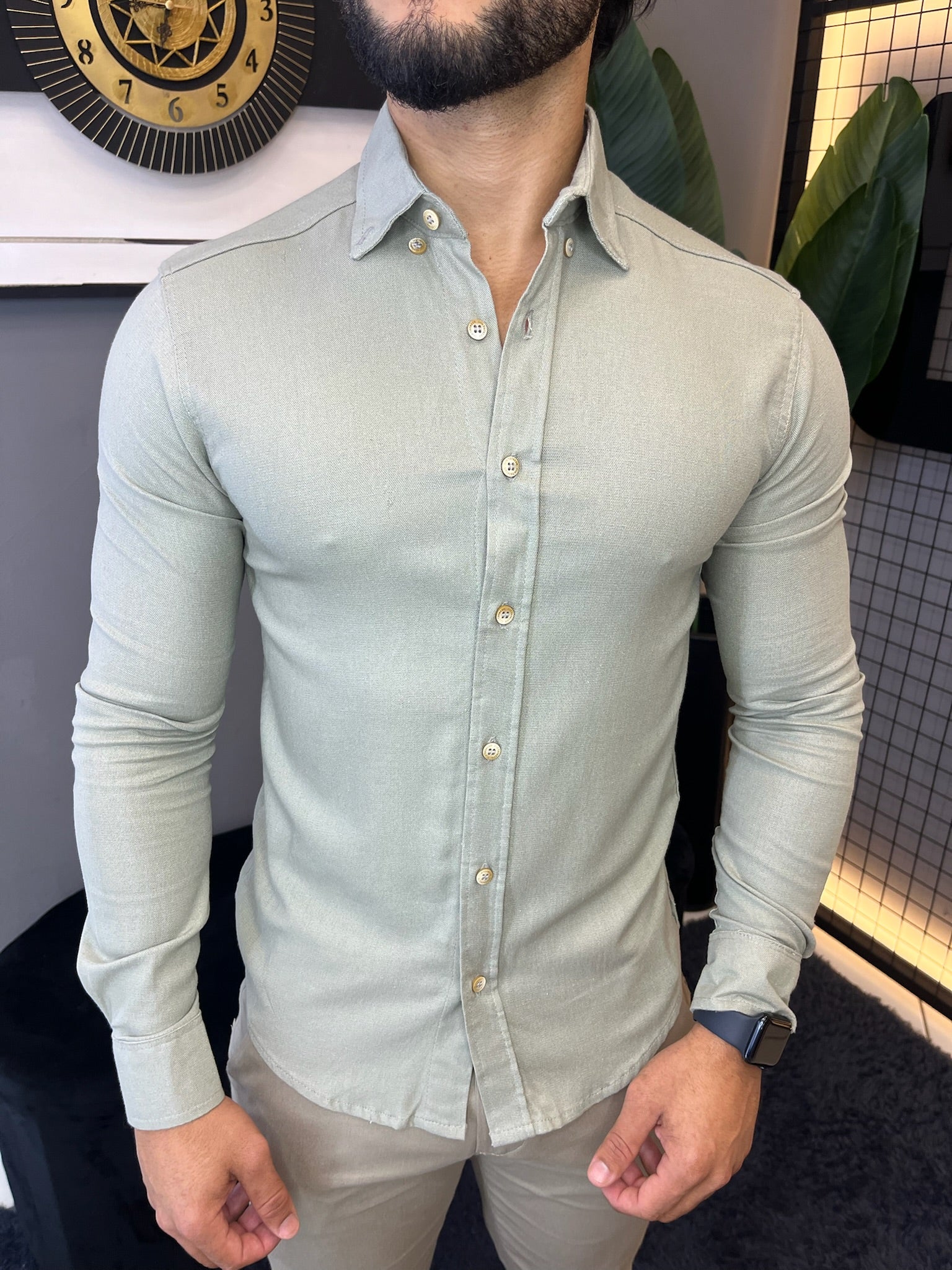 Camisa Linho Lisboa Manga Longa