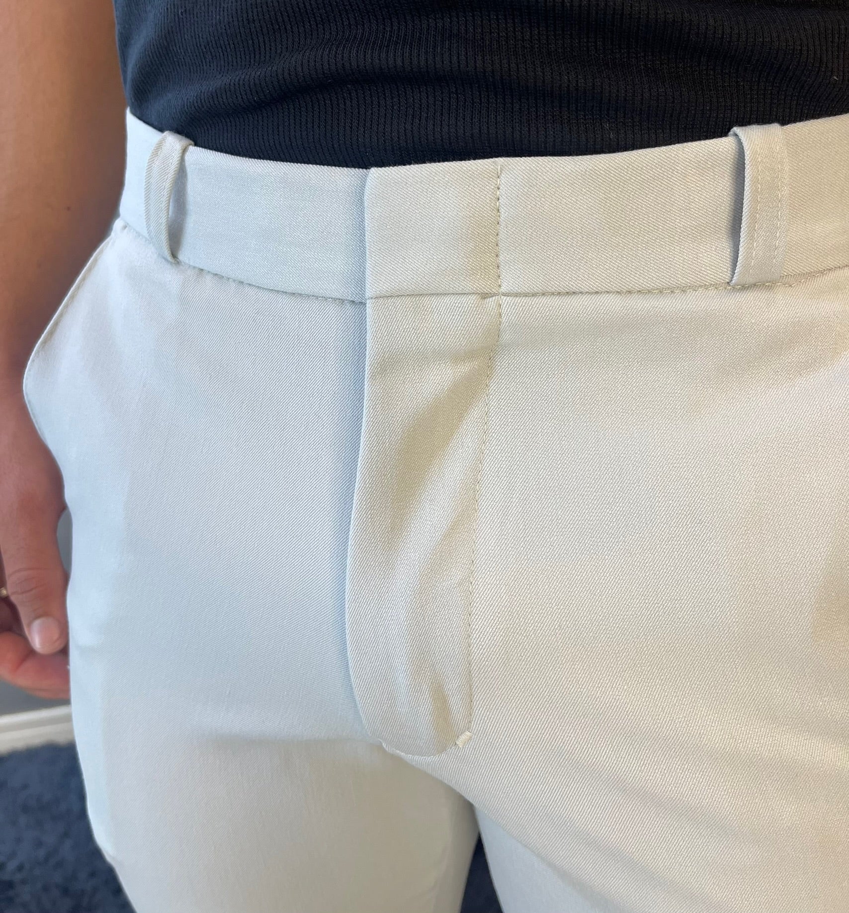 Calça Alfaiataria Corte Reto Roma - Cinza Claro