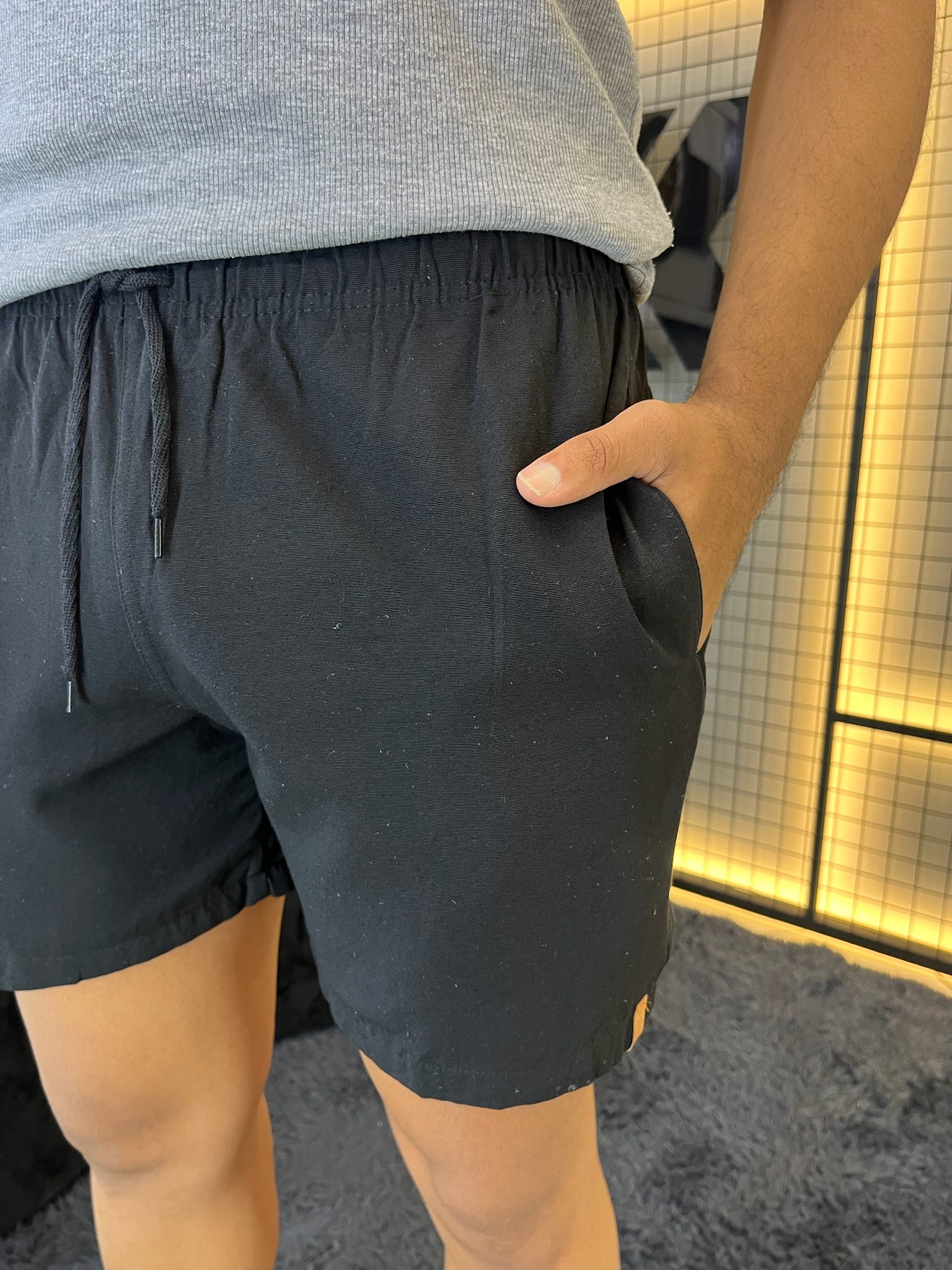 Short Linho Preto