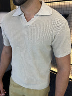 Camisa Polo Tricô - Bege