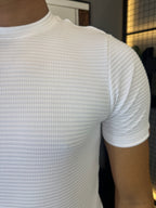 Camiseta Texturizada Tijolinho - Branca