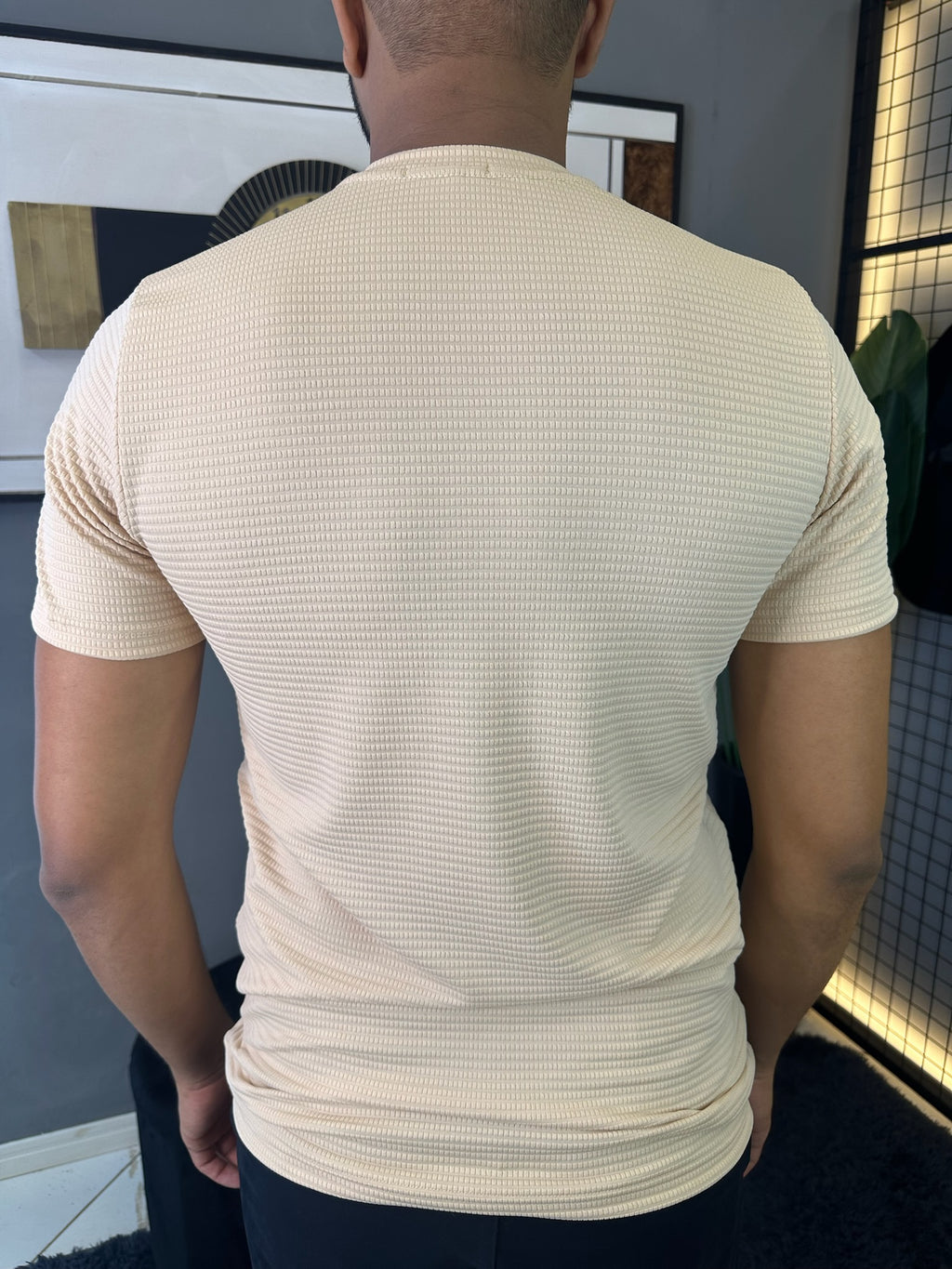 Camiseta Texturizada Tijolinho - Bege