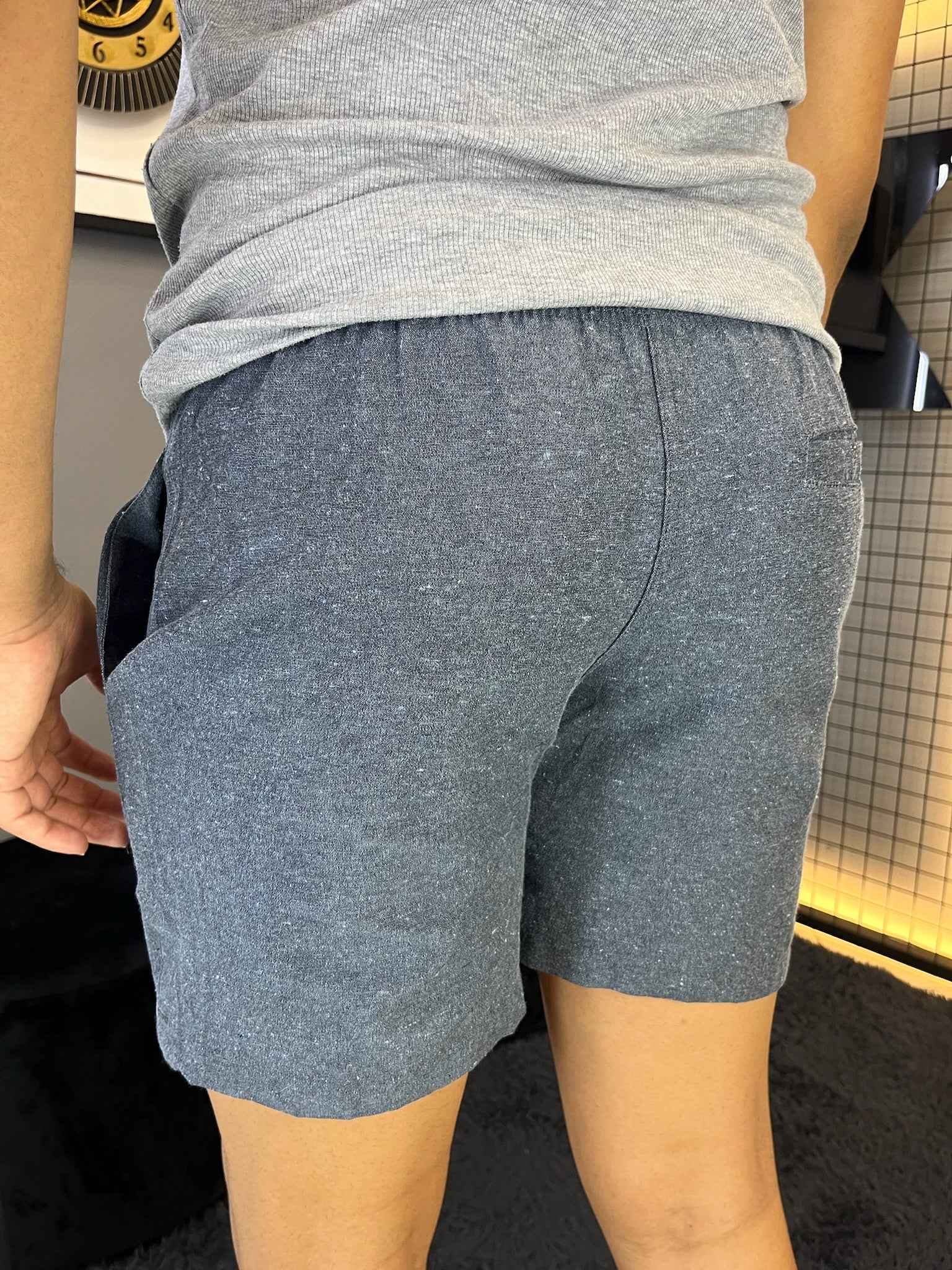 Short Linho Chumbo