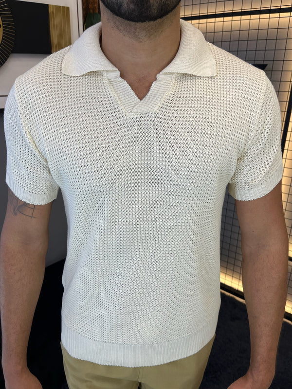 Camisa Polo Tricô - Champanhe