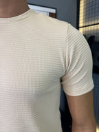 Camiseta Texturizada Tijolinho - Bege