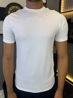 Camiseta Texturizada Tijolinho - Branca