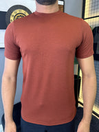 Camiseta Texturizada Tijolinho - Marrom