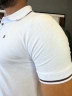 Gola Polo Malha com Punho - Branca
