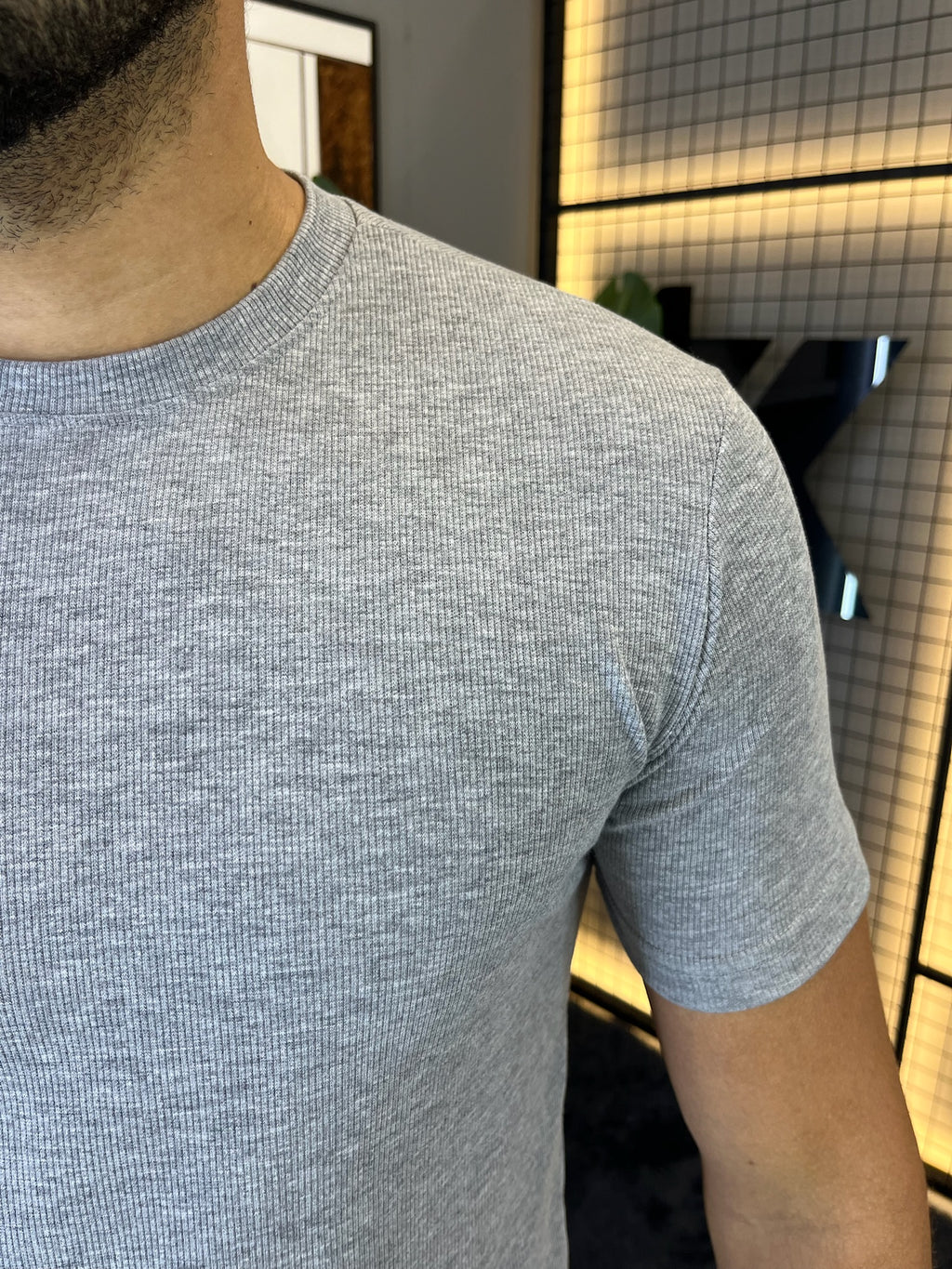T-shirt Ribana Básica - Cinza